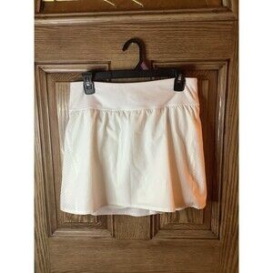 Spanx Get Moving Skort Large White Activewear Pickleball, Tennis, Golf Stretch